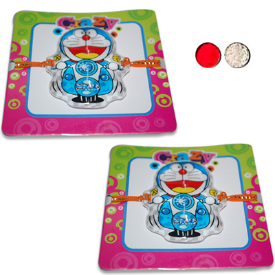 "KIDS RAKHI  - KID-7180 A-CODE 055 (2 Rakhis) - Click here to View more details about this Product